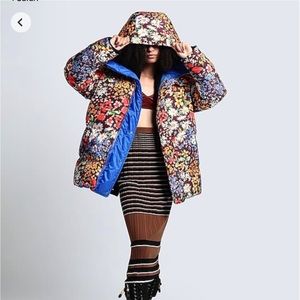 dsquared2 floral jacket( amazing style and super warm) size 8